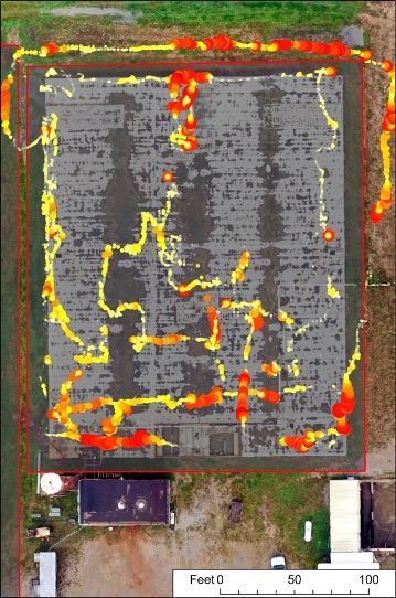 screenshot of biogas concrete digestor hot spots in emissions report